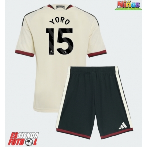 Manchester United Leny Yoro #15 Tercera Equipación Niños 2026-27 Manga Corta (+ Pantalones cortos)